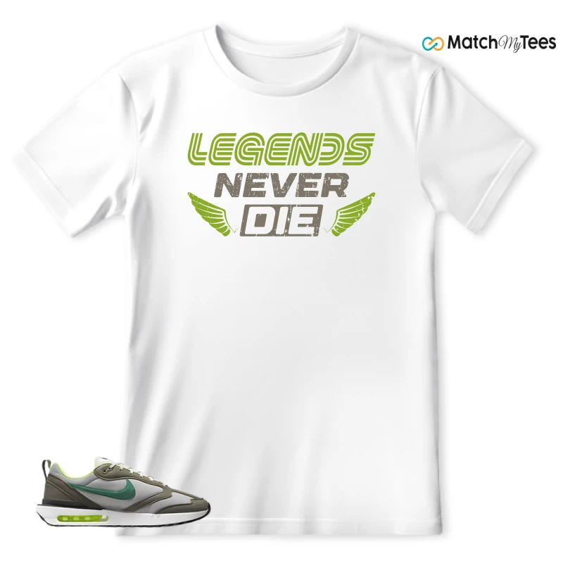 NIKE AIR MAX DAWN OLIVE GREY MALACHITE SNEAKER Matching Tees t-shirt