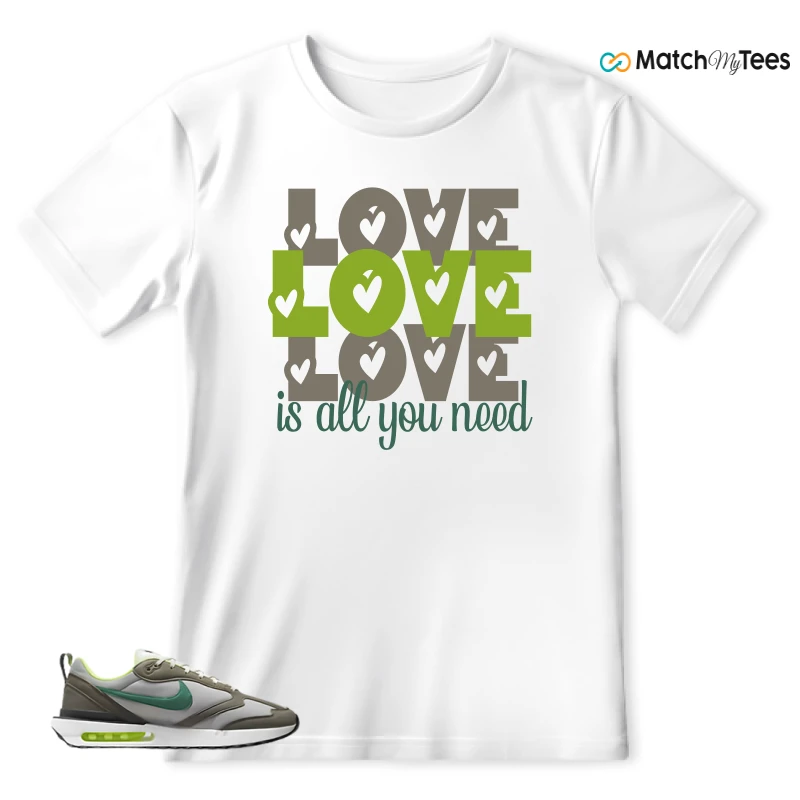 NIKE AIR MAX DAWN OLIVE GREY MALACHITE SNEAKER Matching Tees t-shirt