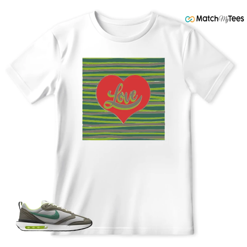 NIKE AIR MAX DAWN OLIVE GREY MALACHITE SNEAKER Matching Tees t-shirt
