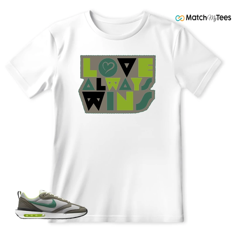 NIKE AIR MAX DAWN OLIVE GREY MALACHITE SNEAKER Matching Tees t-shirt