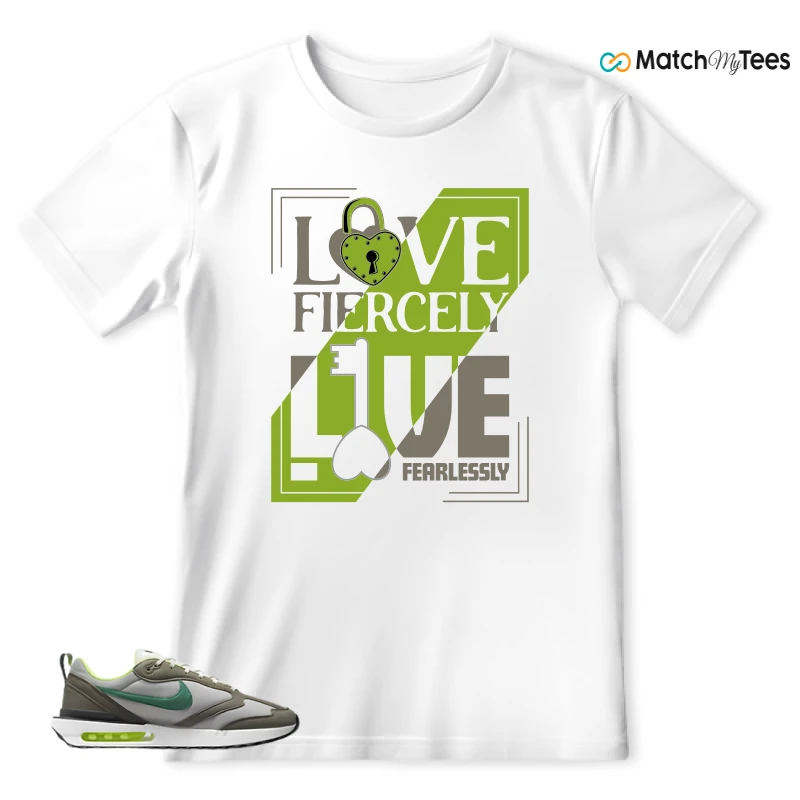 NIKE AIR MAX DAWN OLIVE GREY MALACHITE SNEAKER Matching Tees t-shirt