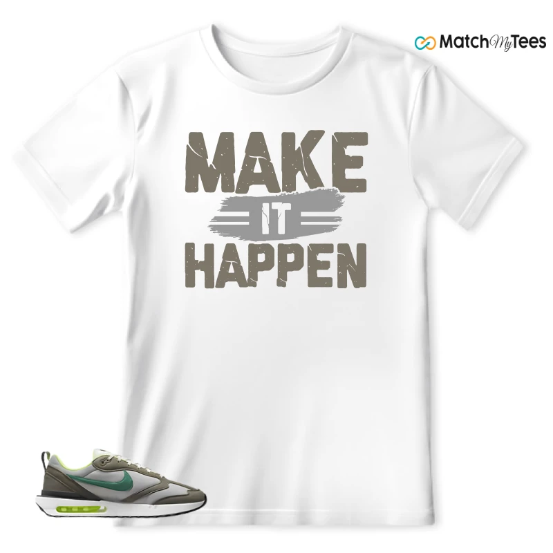 NIKE AIR MAX DAWN OLIVE GREY MALACHITE SNEAKER Matching Tees t-shirt