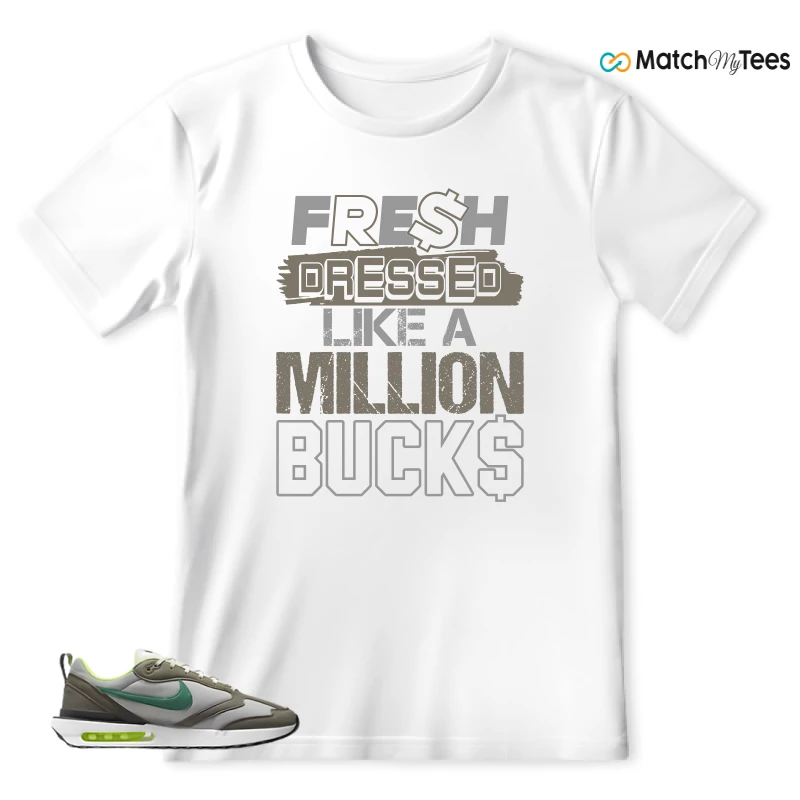 NIKE AIR MAX DAWN OLIVE GREY MALACHITE SNEAKER Matching Tees t-shirt