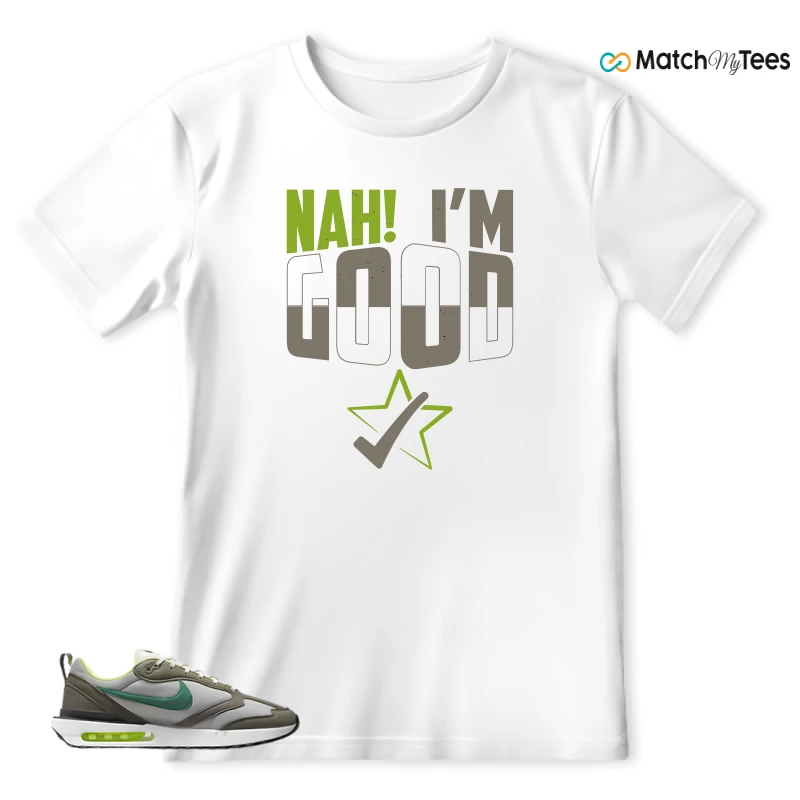 NIKE AIR MAX DAWN OLIVE GREY MALACHITE SNEAKER Matching Tees t-shirt