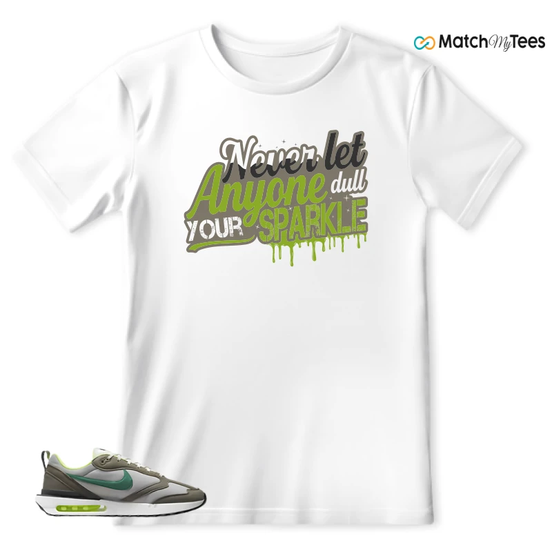 NIKE AIR MAX DAWN OLIVE GREY MALACHITE SNEAKER Matching Tees t-shirt