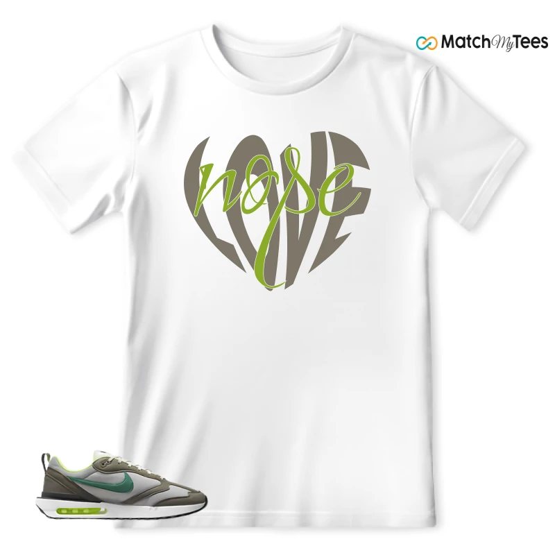 NIKE AIR MAX DAWN OLIVE GREY MALACHITE SNEAKER Matching Tees t-shirt