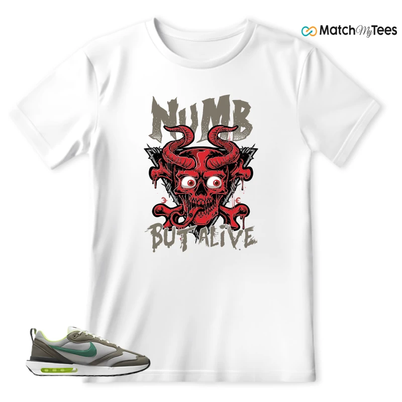 NIKE AIR MAX DAWN OLIVE GREY MALACHITE SNEAKER Matching Tees t-shirt