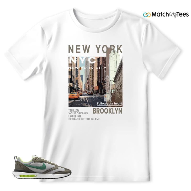 NIKE AIR MAX DAWN OLIVE GREY MALACHITE SNEAKER Matching Tees t-shirt