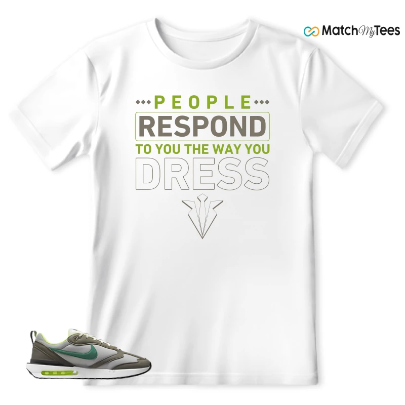 NIKE AIR MAX DAWN OLIVE GREY MALACHITE SNEAKER Matching Tees t-shirt