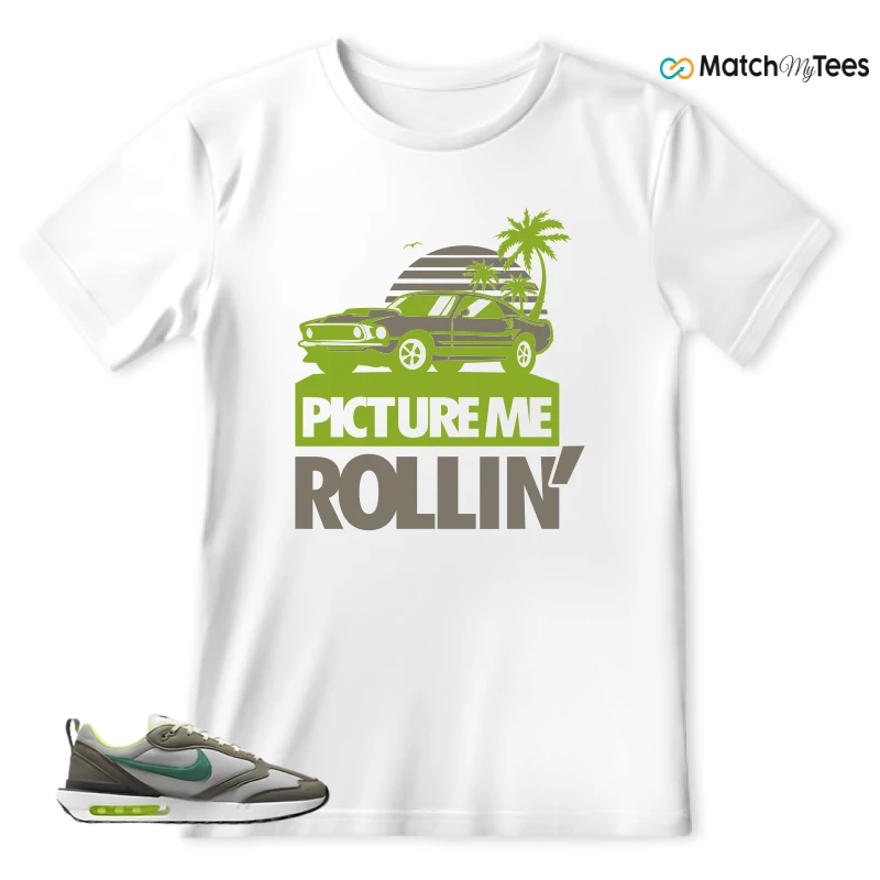 NIKE AIR MAX DAWN OLIVE GREY MALACHITE SNEAKER Matching Tees t-shirt