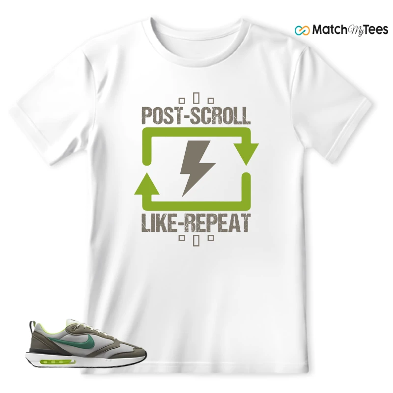 NIKE AIR MAX DAWN OLIVE GREY MALACHITE SNEAKER Matching Tees t-shirt