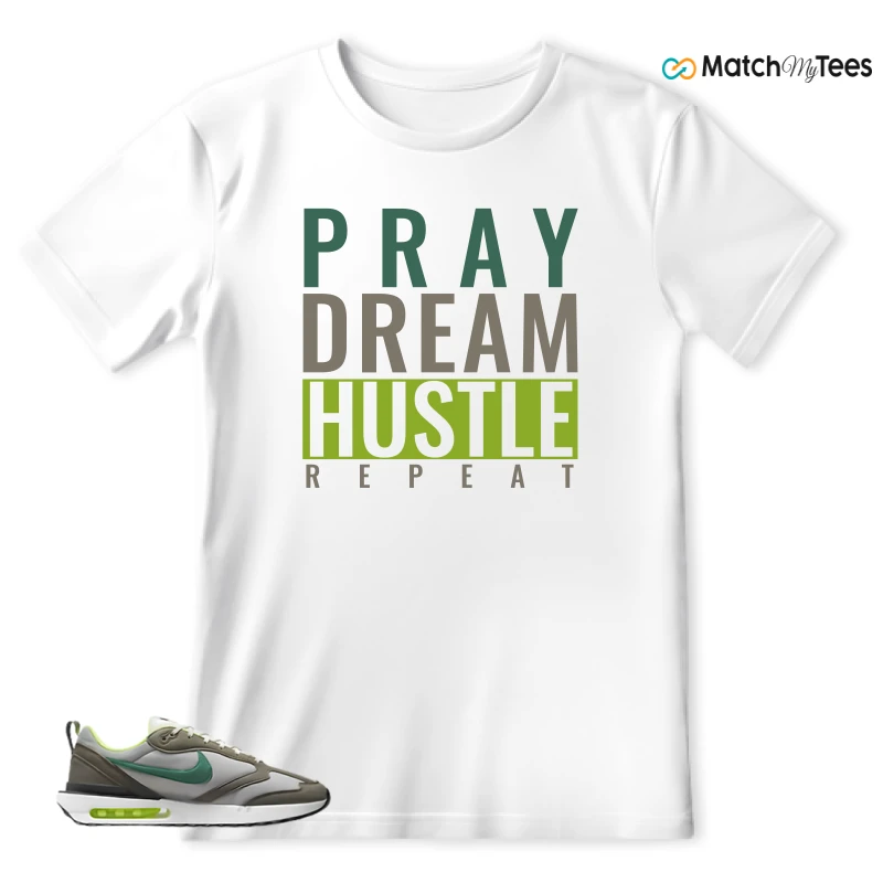NIKE AIR MAX DAWN OLIVE GREY MALACHITE SNEAKER Matching Tees t-shirt