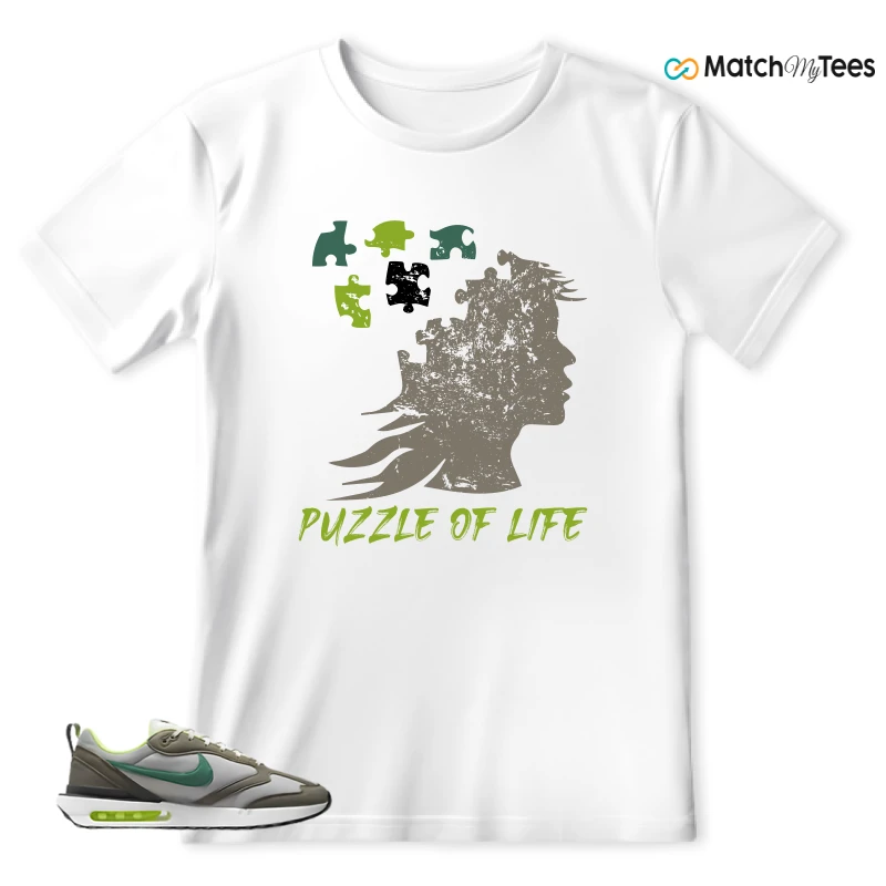 NIKE AIR MAX DAWN OLIVE GREY MALACHITE SNEAKER Matching Tees t-shirt