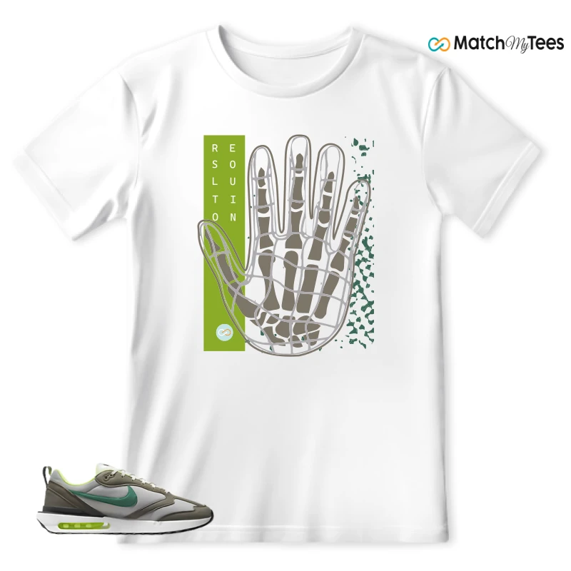 NIKE AIR MAX DAWN OLIVE GREY MALACHITE SNEAKER Matching Tees t-shirt