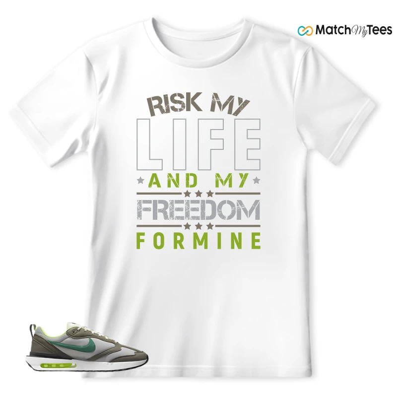 NIKE AIR MAX DAWN OLIVE GREY MALACHITE SNEAKER Matching Tees t-shirt