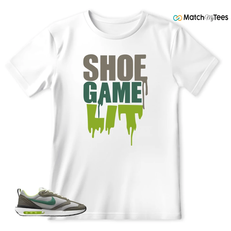 NIKE AIR MAX DAWN OLIVE GREY MALACHITE SNEAKER Matching Tees t-shirt