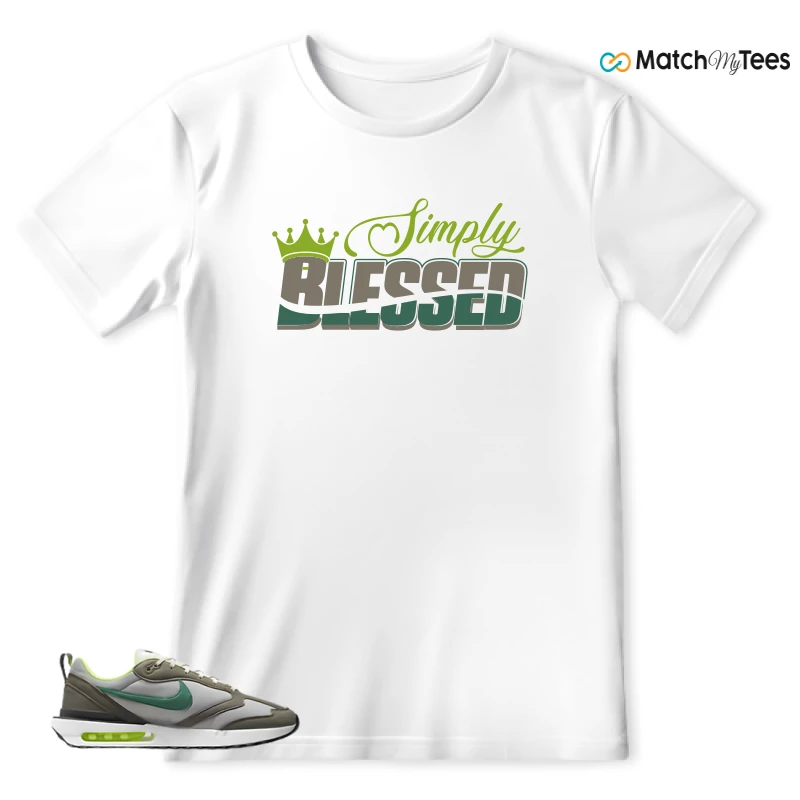 NIKE AIR MAX DAWN OLIVE GREY MALACHITE SNEAKER Matching Tees t-shirt