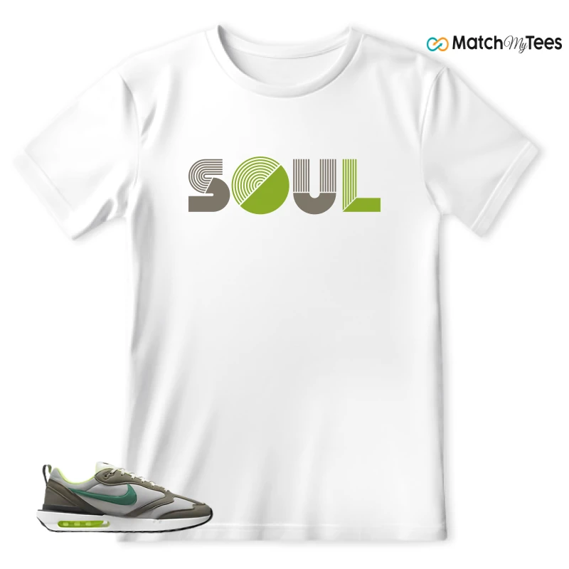 NIKE AIR MAX DAWN OLIVE GREY MALACHITE SNEAKER Matching Tees t-shirt