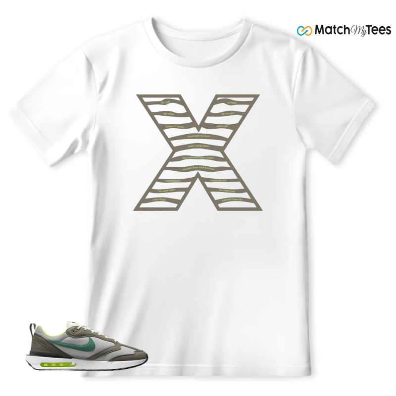 NIKE AIR MAX DAWN OLIVE GREY MALACHITE SNEAKER Matching Tees t-shirt
