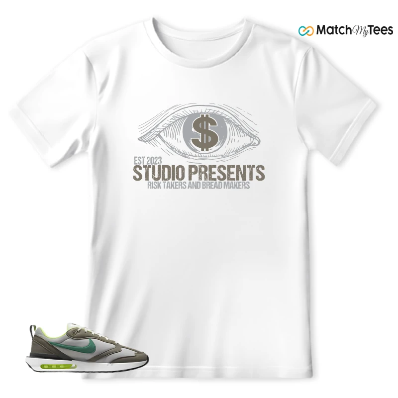 NIKE AIR MAX DAWN OLIVE GREY MALACHITE SNEAKER Matching Tees t-shirt