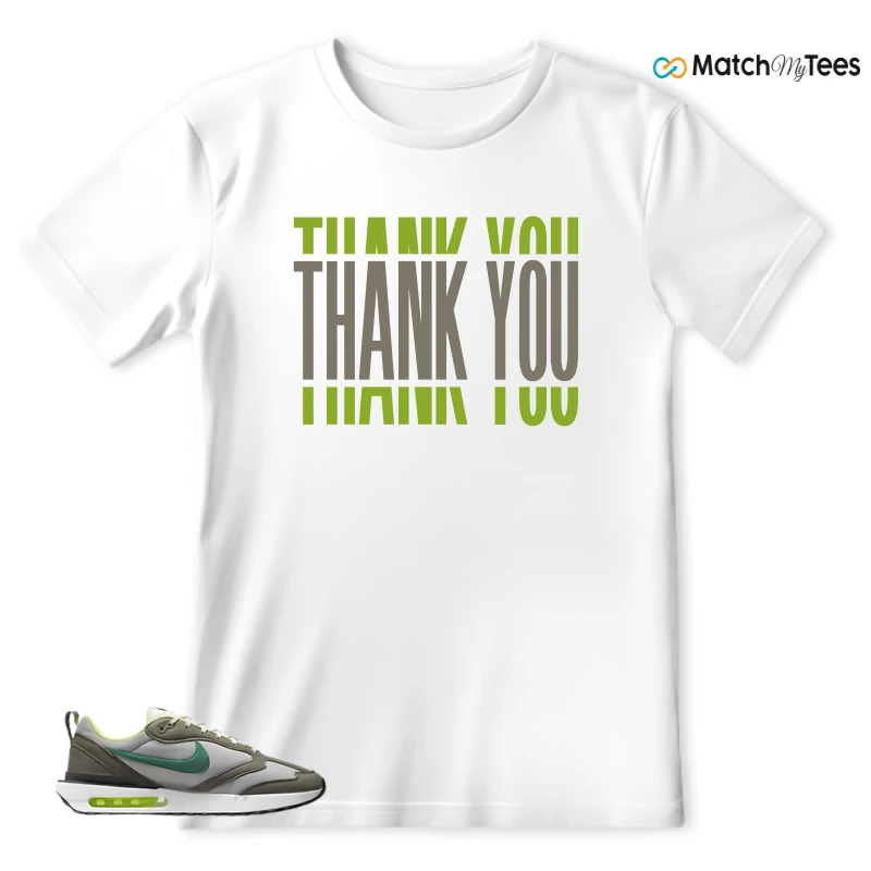 NIKE AIR MAX DAWN OLIVE GREY MALACHITE SNEAKER Matching Tees t-shirt