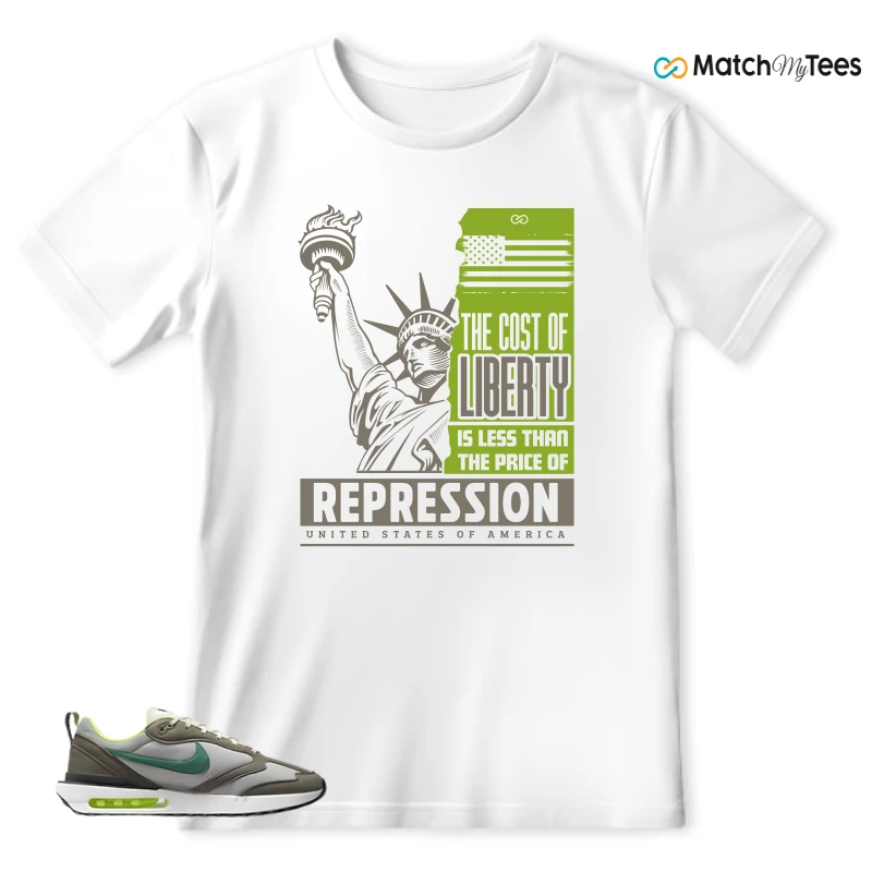 NIKE AIR MAX DAWN OLIVE GREY MALACHITE SNEAKER Matching Tees t-shirt