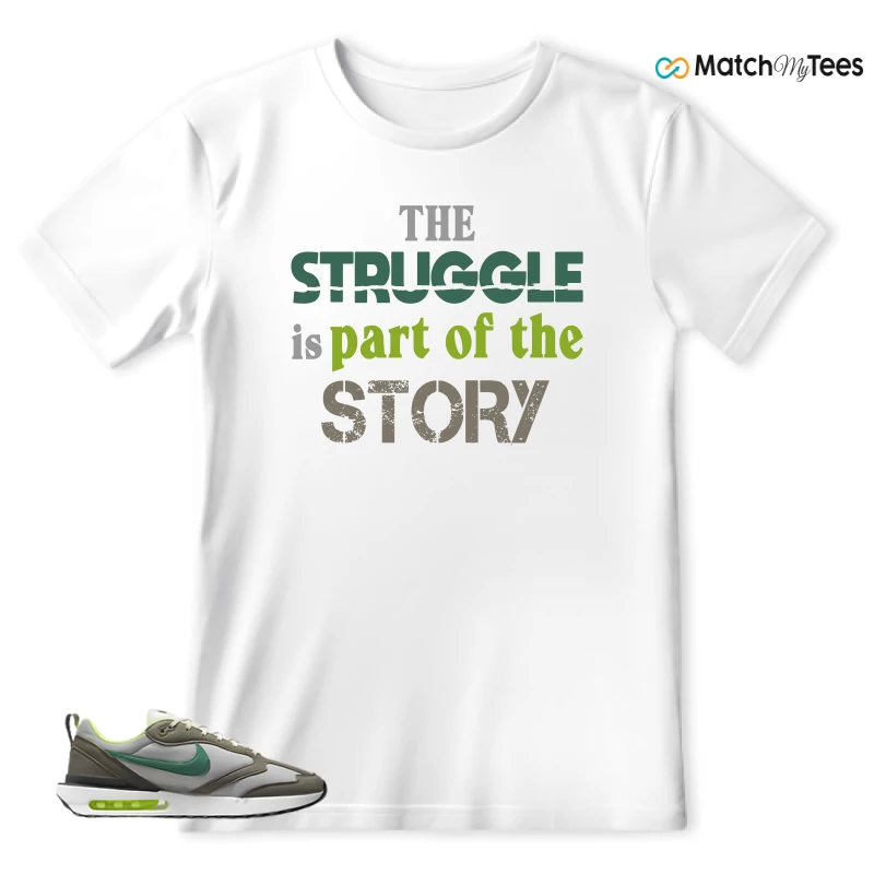 NIKE AIR MAX DAWN OLIVE GREY MALACHITE SNEAKER Matching Tees t-shirt