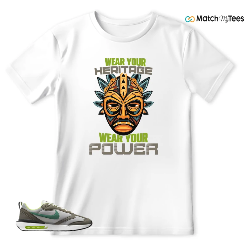NIKE AIR MAX DAWN OLIVE GREY MALACHITE SNEAKER Matching Tees t-shirt