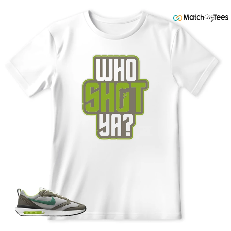 NIKE AIR MAX DAWN OLIVE GREY MALACHITE SNEAKER Matching Tees t-shirt