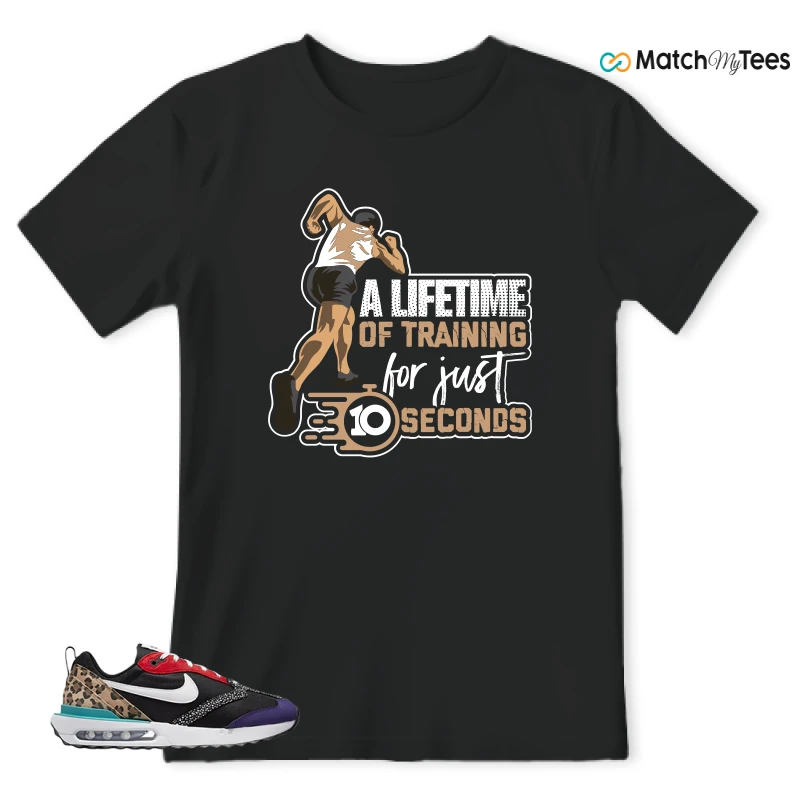 NIKE AIR MAX DAWN SE BLACK SAFARI ANIMAL (WOMEN'S) SNEAKER Matching Tees t-shirt