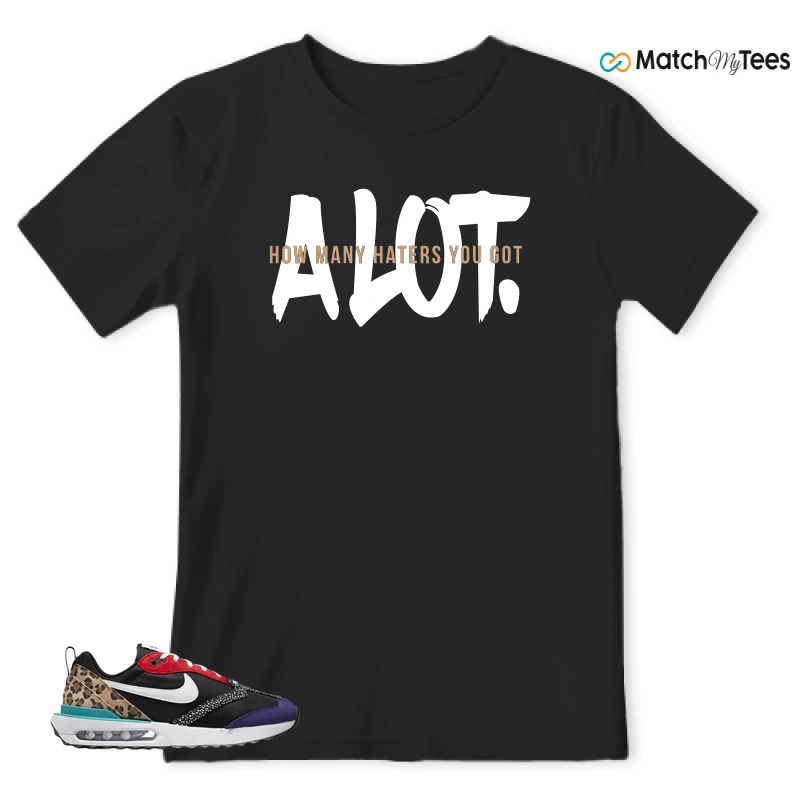 NIKE AIR MAX DAWN SE BLACK SAFARI ANIMAL (WOMEN'S) SNEAKER Matching Tees t-shirt