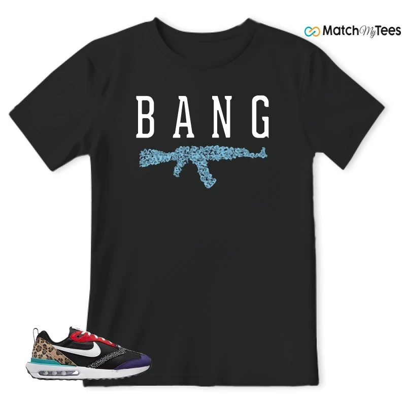 NIKE AIR MAX DAWN SE BLACK SAFARI ANIMAL (WOMEN'S) SNEAKER Matching Tees t-shirt