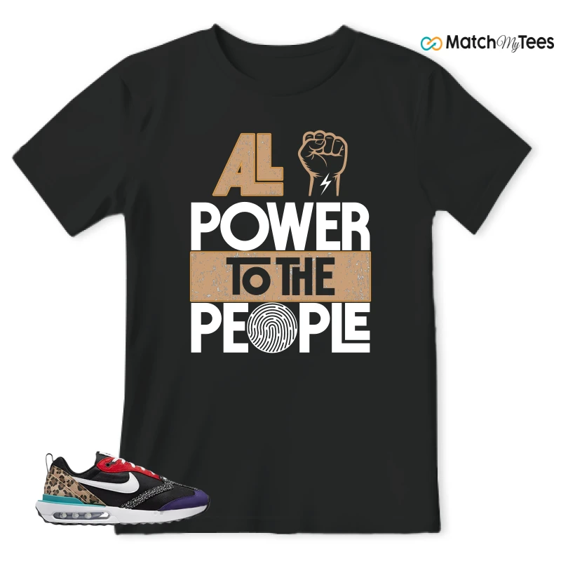 NIKE AIR MAX DAWN SE BLACK SAFARI ANIMAL (WOMEN'S) SNEAKER Matching Tees t-shirt
