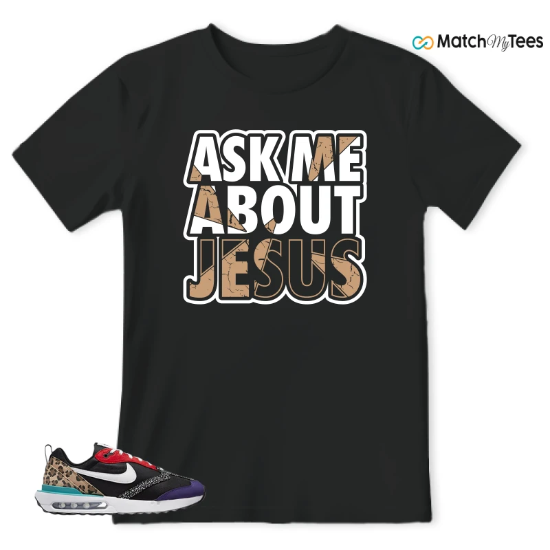NIKE AIR MAX DAWN SE BLACK SAFARI ANIMAL (WOMEN'S) SNEAKER Matching Tees t-shirt
