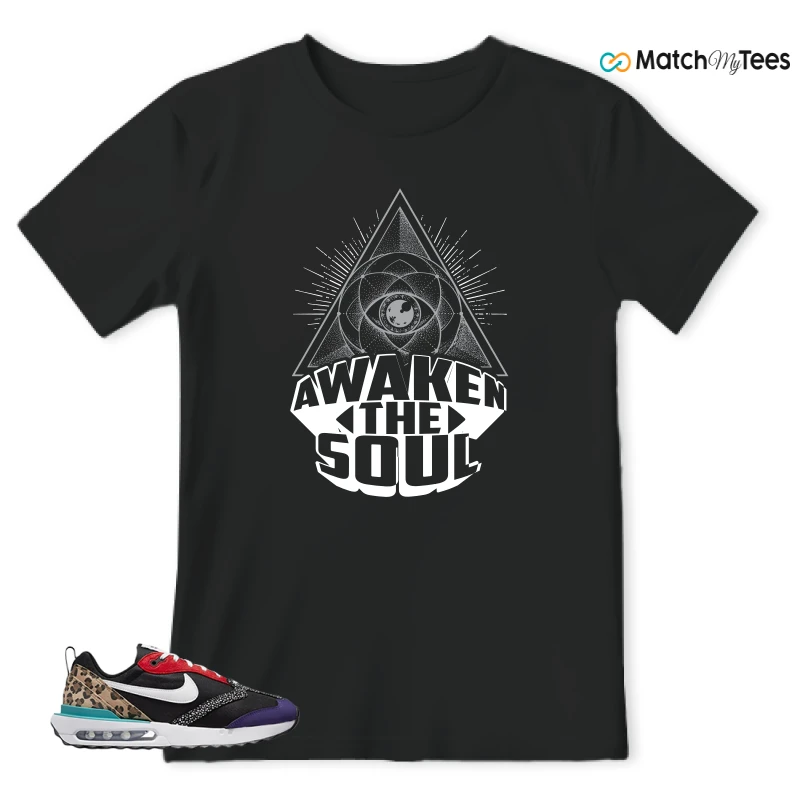 NIKE AIR MAX DAWN SE BLACK SAFARI ANIMAL (WOMEN'S) SNEAKER Matching Tees t-shirt