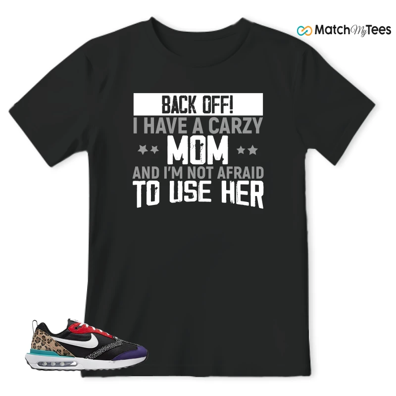 NIKE AIR MAX DAWN SE BLACK SAFARI ANIMAL (WOMEN'S) SNEAKER Matching Tees t-shirt