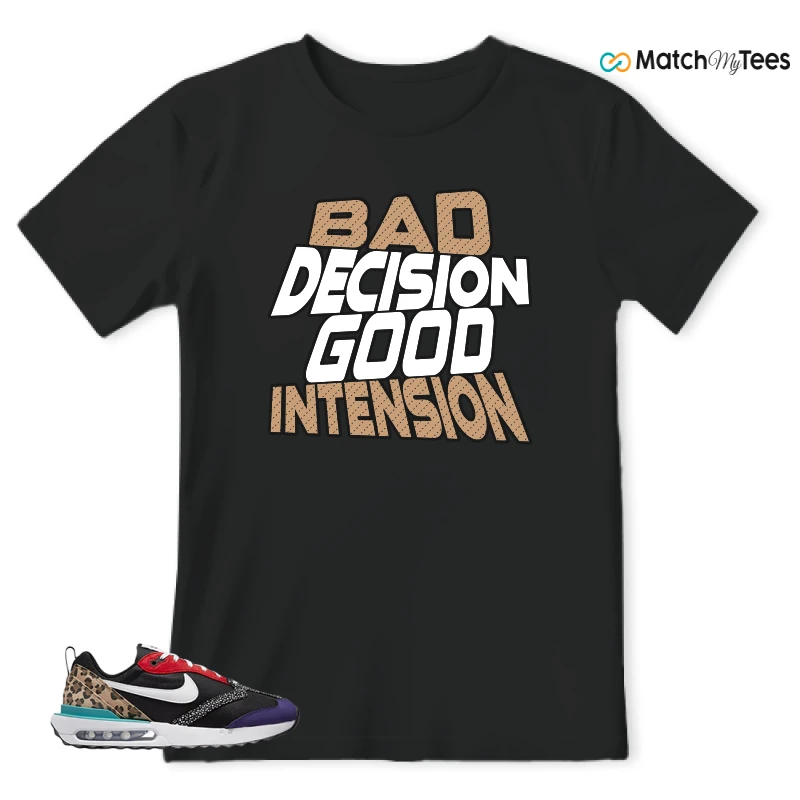 NIKE AIR MAX DAWN SE BLACK SAFARI ANIMAL (WOMEN'S) SNEAKER Matching Tees t-shirt