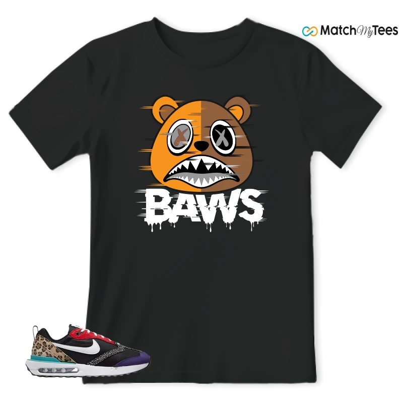 NIKE AIR MAX DAWN SE BLACK SAFARI ANIMAL (WOMEN'S) SNEAKER Matching Tees t-shirt