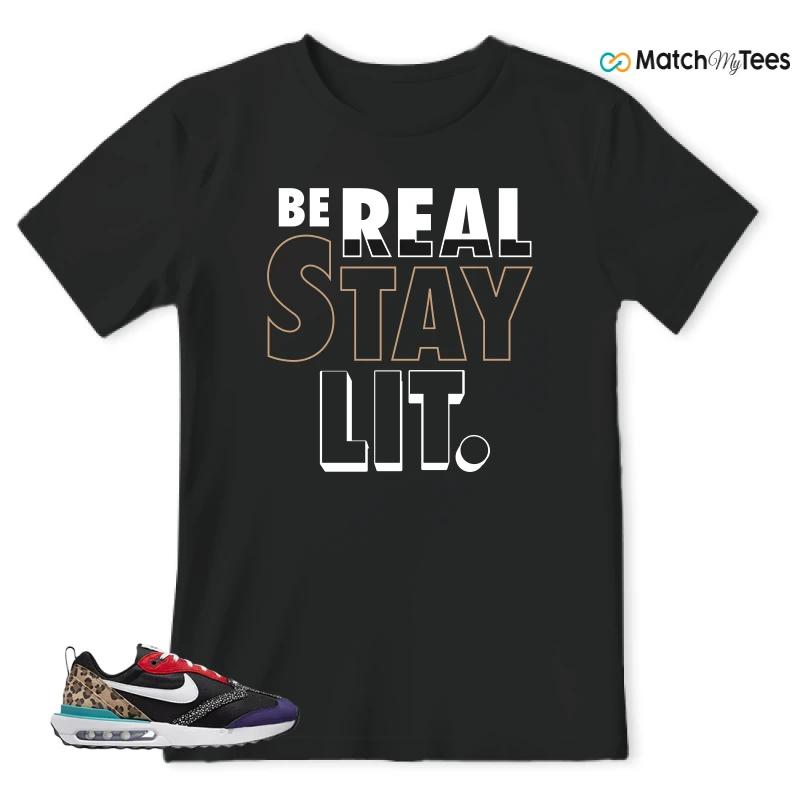 NIKE AIR MAX DAWN SE BLACK SAFARI ANIMAL (WOMEN'S) SNEAKER Matching Tees t-shirt