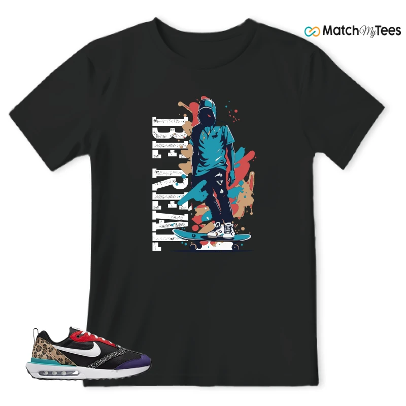 NIKE AIR MAX DAWN SE BLACK SAFARI ANIMAL (WOMEN'S) SNEAKER Matching Tees t-shirt