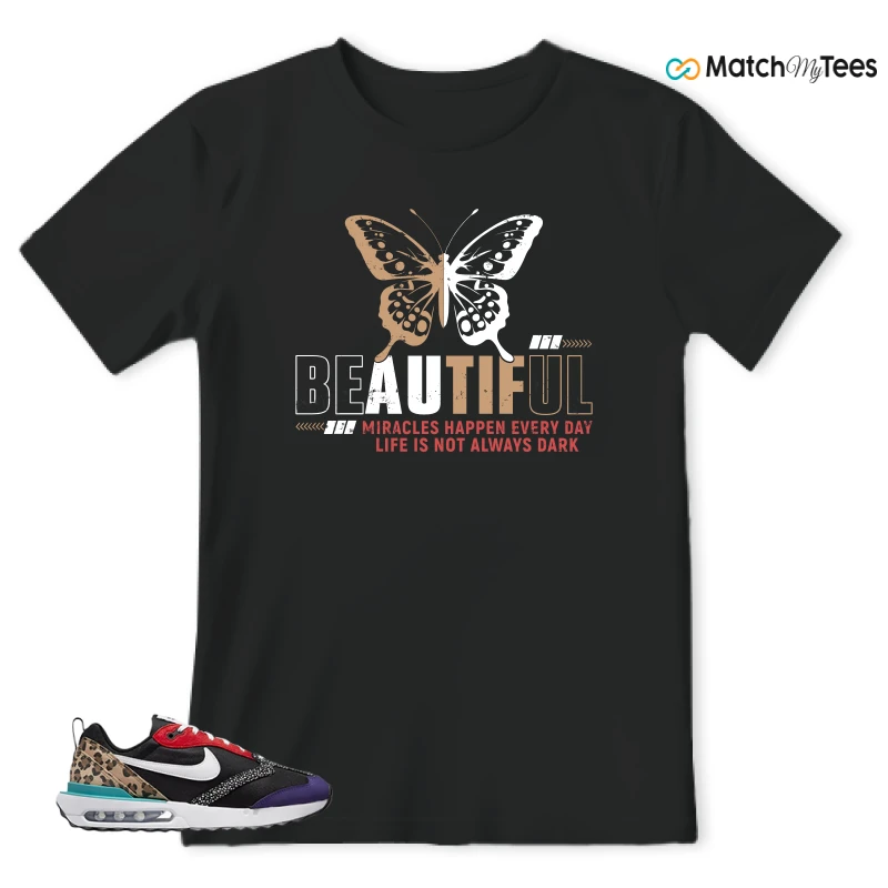 NIKE AIR MAX DAWN SE BLACK SAFARI ANIMAL (WOMEN'S) SNEAKER Matching Tees t-shirt
