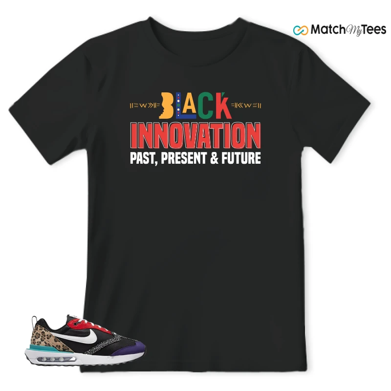 NIKE AIR MAX DAWN SE BLACK SAFARI ANIMAL (WOMEN'S) SNEAKER Matching Tees t-shirt
