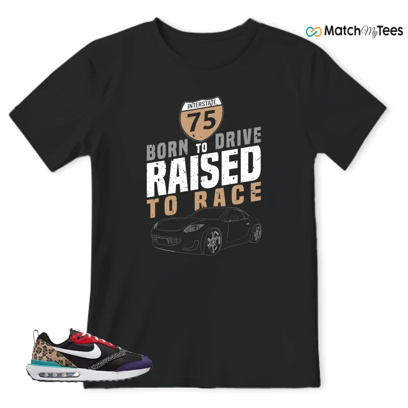 NIKE AIR MAX DAWN SE BLACK SAFARI ANIMAL (WOMEN'S) SNEAKER Matching Tees t-shirt