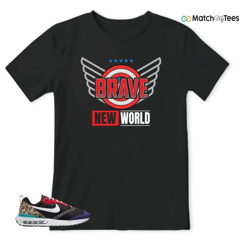 NIKE AIR MAX DAWN SE BLACK SAFARI ANIMAL (WOMEN'S) SNEAKER Matching Tees t-shirt