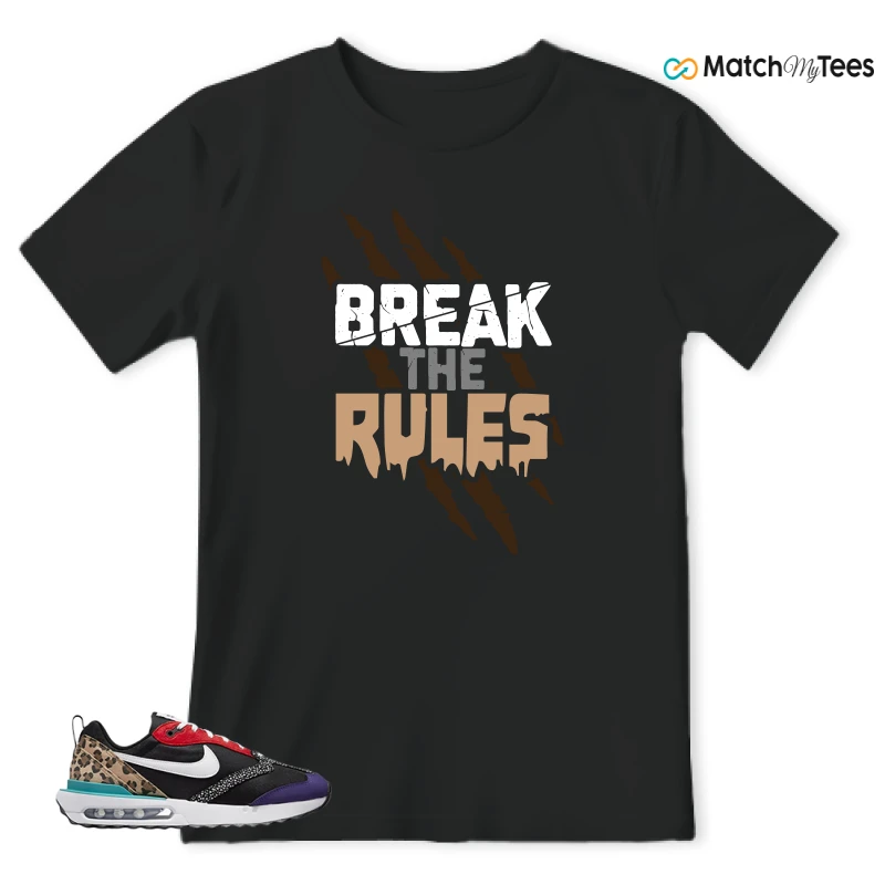 NIKE AIR MAX DAWN SE BLACK SAFARI ANIMAL (WOMEN'S) SNEAKER Matching Tees t-shirt