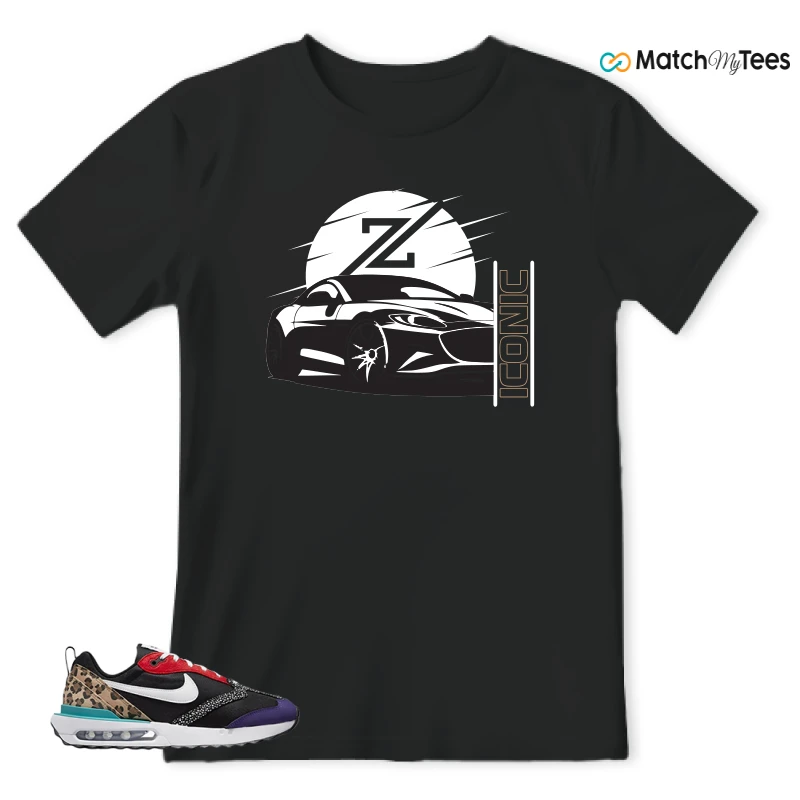 NIKE AIR MAX DAWN SE BLACK SAFARI ANIMAL (WOMEN'S) SNEAKER Matching Tees t-shirt