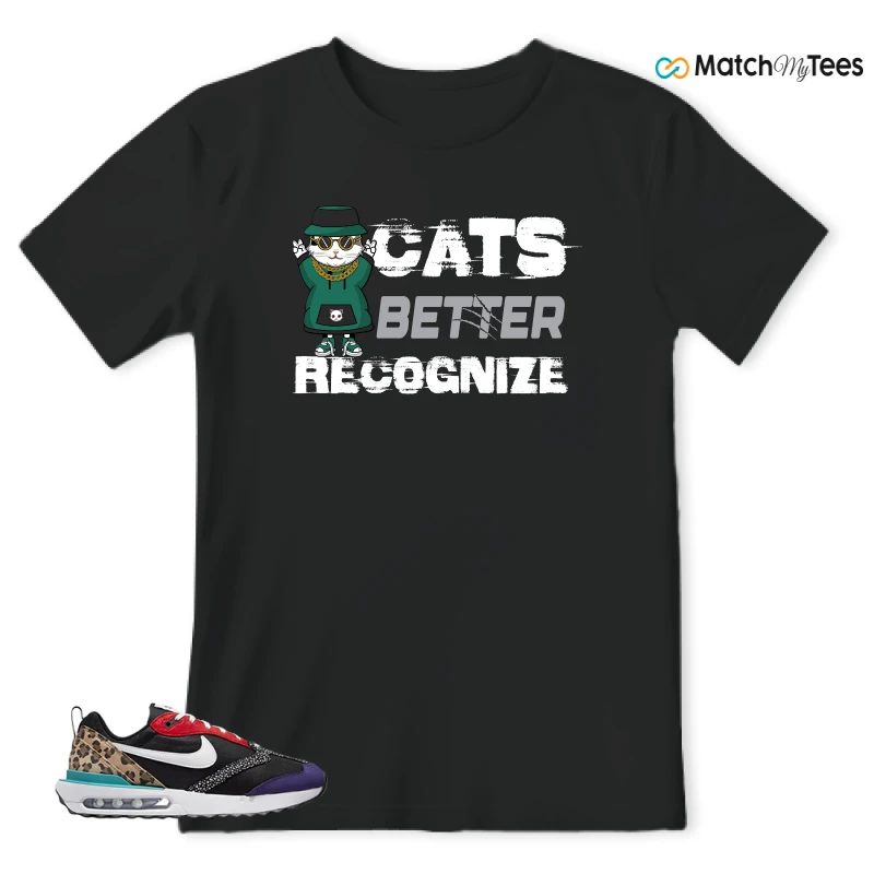 NIKE AIR MAX DAWN SE BLACK SAFARI ANIMAL (WOMEN'S) SNEAKER Matching Tees t-shirt