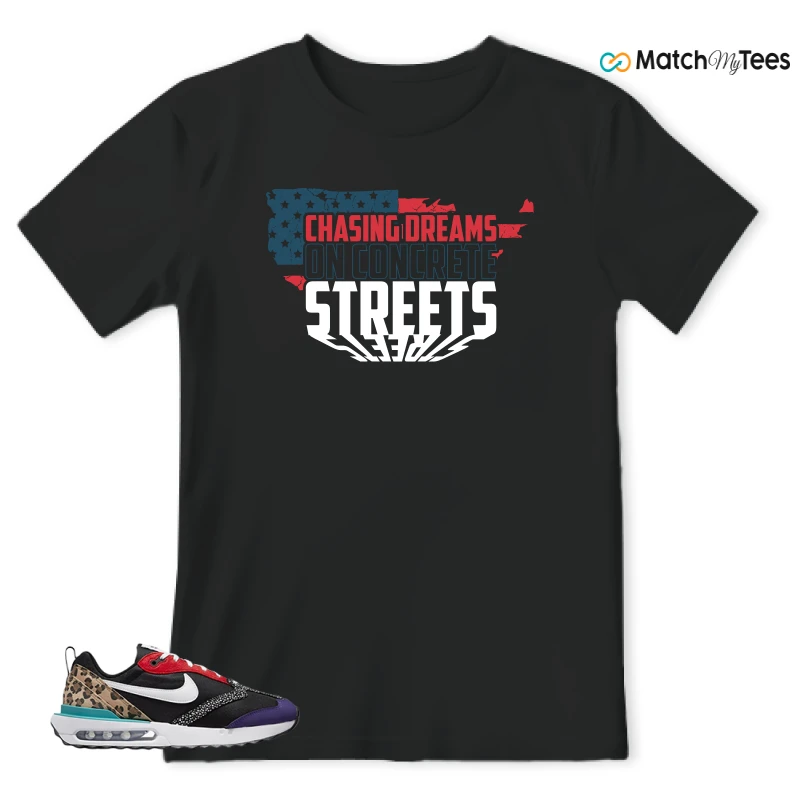 NIKE AIR MAX DAWN SE BLACK SAFARI ANIMAL (WOMEN'S) SNEAKER Matching Tees t-shirt