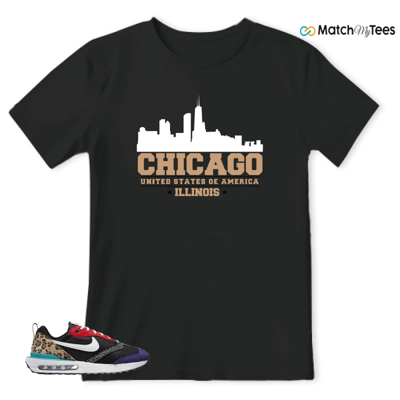 NIKE AIR MAX DAWN SE BLACK SAFARI ANIMAL (WOMEN'S) SNEAKER Matching Tees t-shirt