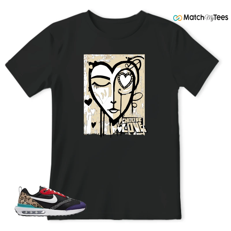 NIKE AIR MAX DAWN SE BLACK SAFARI ANIMAL (WOMEN'S) SNEAKER Matching Tees t-shirt